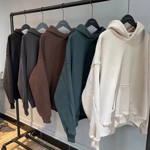 Hoodies Custom logo Oversized Puff Print Hoodies No Drawstring Design Hoodie for Men