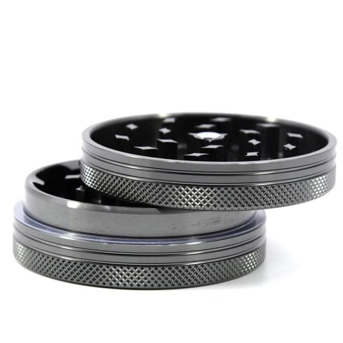 Custom logo High Quality 2 Layers 55mm 63mm 2pieces Aluminum Herb Grinder