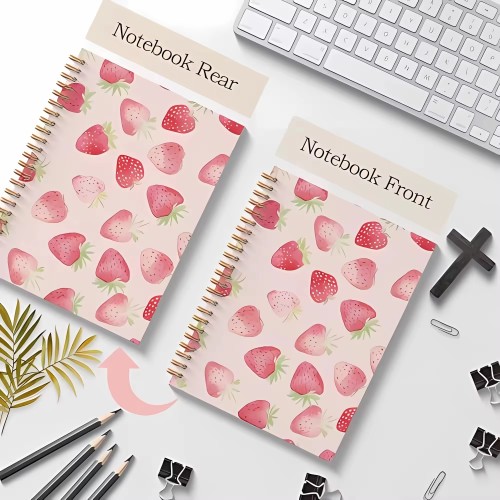 Brand New Custom Journal Printing Spiral Notebook Planners Fruits Hardcover A5 Cute Notebooks