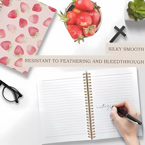 Brand New Custom Journal Printing Spiral Notebook Planners Fruits Hardcover A5 Cute Notebooks
