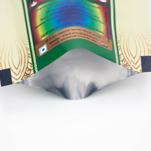 Custom Printed Small Tobacco Packaging Foil Zipper Flat Plastic Pouch for Tobacco