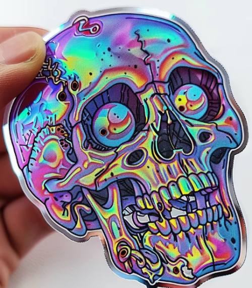 High Quality Holographic Sticker Vinyl Die Cut Glitter Stickers Custom Printing