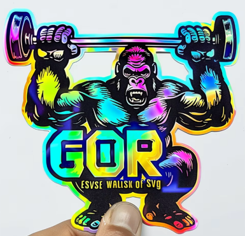 High Quality Holographic Sticker Vinyl Die Cut Glitter Stickers Custom Printing