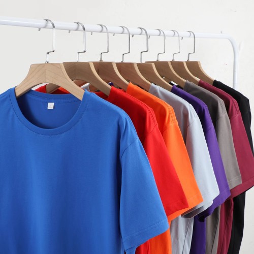 New JT Wholesale Custom Your Brand Logo 100% Cotton Tshirt Blank Men T Shirt Plain Casual Men's T-shirts