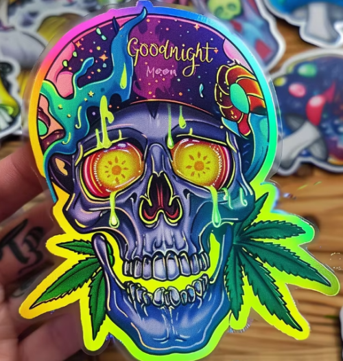High Quality Holographic Sticker Vinyl Die Cut Glitter Stickers Custom Printing