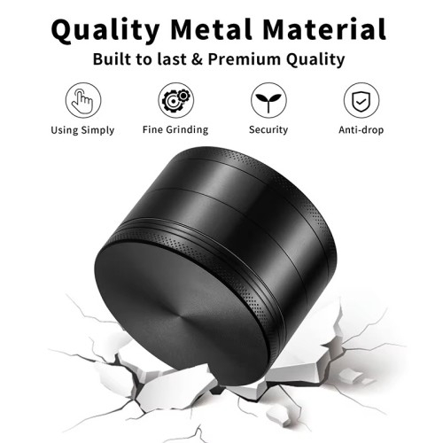 Automatic Customized Logo Mini Zinc Metal Alloy Herb Grinder Crusher Smoking Lapping Machine Tobacco Metal Grinders