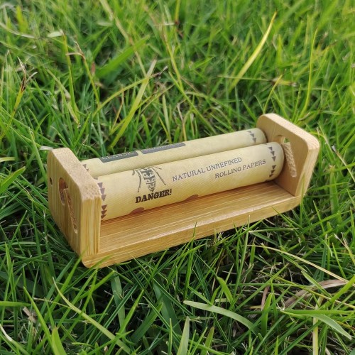 HORNET Wholesale Custom Strap Bamboo Wood Made Rolling Machine Cigarette Roller