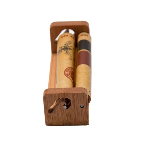 HORNET Wholesale Custom Strap Bamboo Wood Made Rolling Machine Cigarette Roller