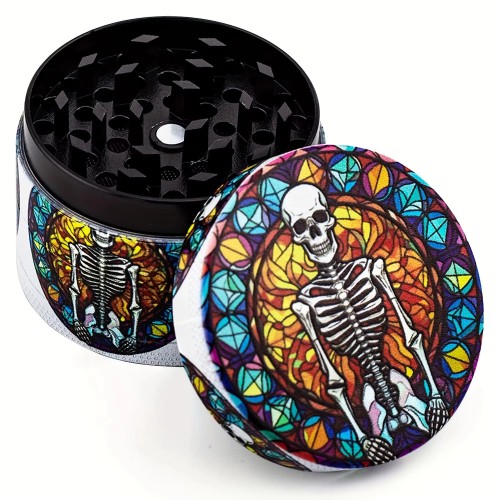 Custom Logo Metal Creative Pattern Herb Grinder Tobacco Grinder Four Layer Tobacco Grinder