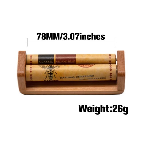 HORNET Wholesale Custom Strap Bamboo Wood Made Rolling Machine Cigarette Roller