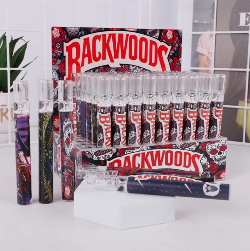 Printed Og Glass Tube Small Chillum Smoking Pipes