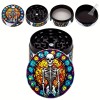 Custom Logo Metal Creative Pattern Herb Grinder Tobacco Grinder Four Layer Tobacco Grinder