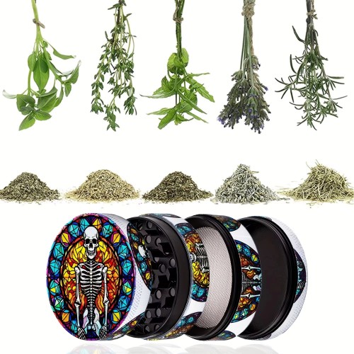 Custom Logo Metal Creative Pattern Herb Grinder Tobacco Grinder Four Layer Tobacco Grinder