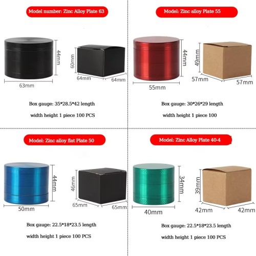 Custom logo Zinc Alloy 4 Layer Metal Grinder Tobacco Grinders for Smoking