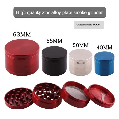 Custom logo Zinc Alloy 4 Layer Metal Grinder Tobacco Grinders for Smoking