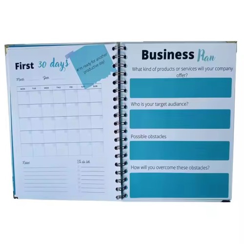 Customised Branded Notebook PVC Spiral Hardcover Journal Planner/desk Appointment 3 Ring Binder Journal Print Book