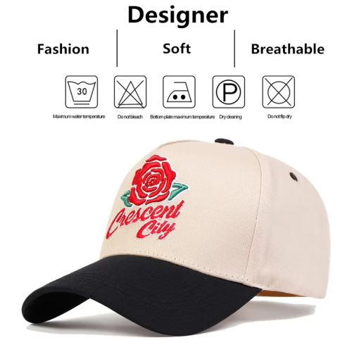 Embroidery Baseball Spring Autumn Outdoor Adjustable Casual Sunscreen 5 Panel Baseball Custom Logo High-quality Hat