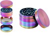 Custom logo Metal Stainless Steel 4 Piece Layers Modern Mini Black Hand Tobacco Herb Grinder Crusher Smoking Herbal