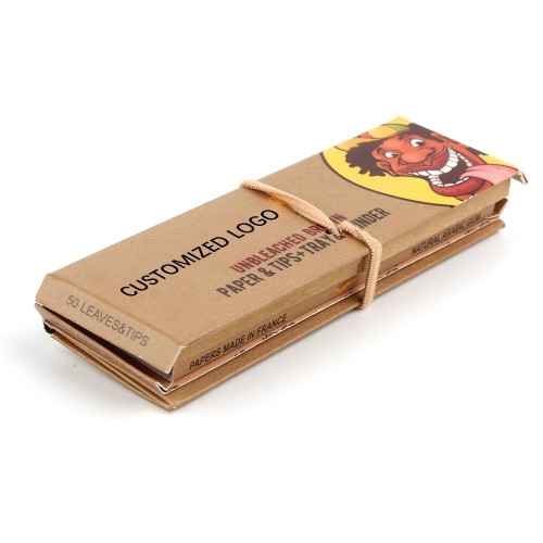 Rolling Paper 1 1/4 Size Clear Transparent Cellulose Paper Custom Rolling Paper With Filter Tips Wide Booklet