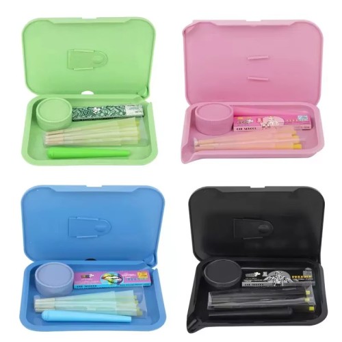5-in-1 Eco-Friendly Biodegradable Manual Rolling Tray Set Portable Plastic for Smoking Kit