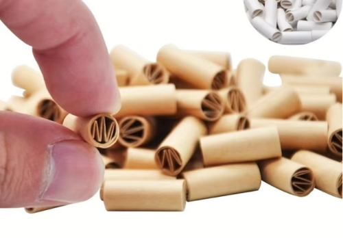 Custom Logo and Packaging 6mm 7mm 8mm Smoking Filter Tip Unrefined White Brown Natural Paper Filters Cone Tips