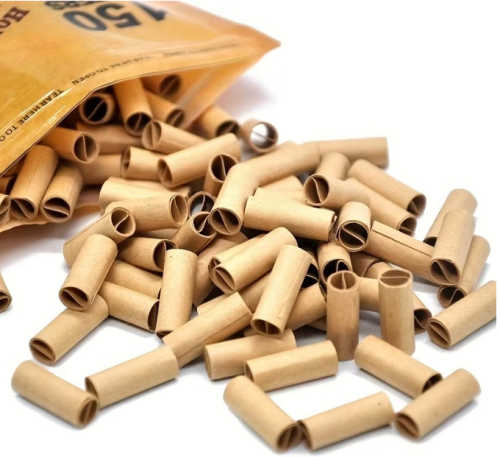Custom Logo and Packaging 6mm 7mm 8mm Smoking Filter Tip Unrefined White Brown Natural Paper Filters Cone Tips