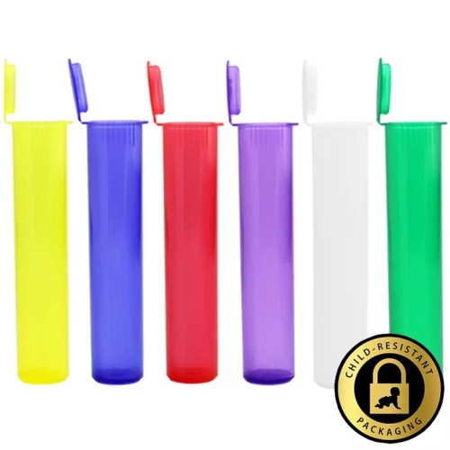 Tube Squeeze Child Proof Pill Bottles Customized Biodegradable Plastic Pre Roll Cone Tube Packaging