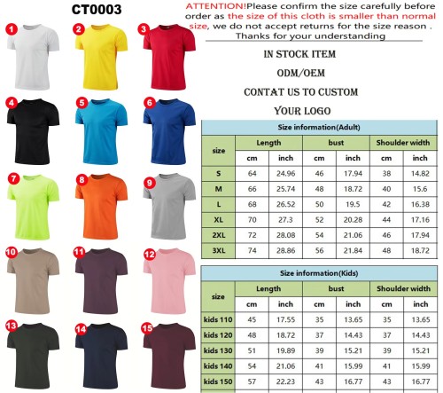 Unisex Polyester Sublimation Tshirts Streetwear Soild Short Sleeved Breathable Training