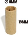 Natural Unbleached Pre-Rolled Filter Tips, Ø8mm - Bottle of 500 Tips