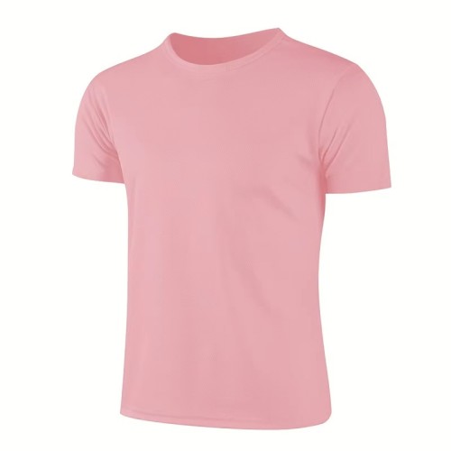 Unisex Polyester Sublimation Tshirts Streetwear Soild Short Sleeved Breathable Training