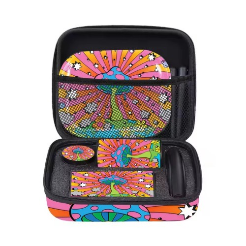 Free Samples Wholesale 4 in 1 Smoking Accessories Set Cigarette Herb Rolling Tray Grinder Smoking Kit Set