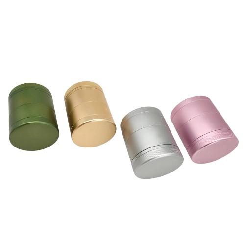 Wholesale Custom Logo Herb Grinder 63MM 5parts Aluminum Herb Grinder with Storage Jar