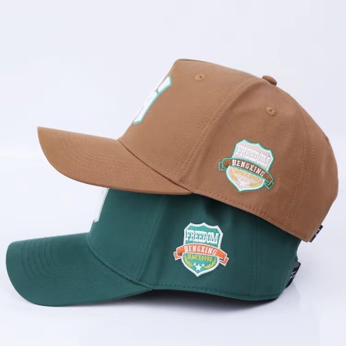 Custom Color 3D Embroidery Deep-helmeted Curve Brim Sports Cap 5 Panel a Frame Baseball Hats