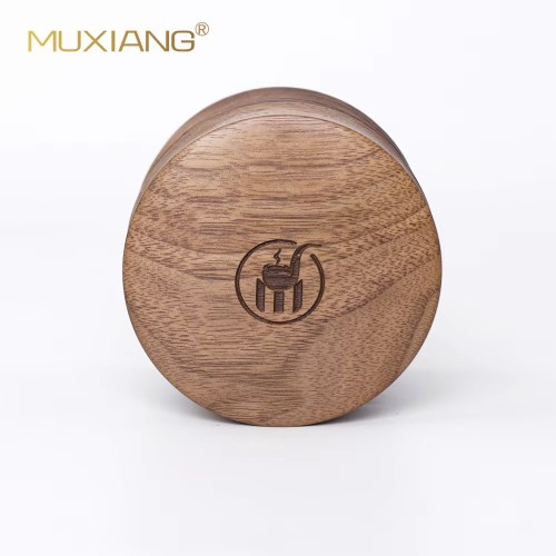 Premium Natural Wooden Healthy Herb Grinder 4 Layers Custom Logo Black Walnut Spice Crusher