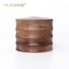 Premium Natural Wooden Healthy Herb Grinder 4 Layers Custom Logo Black Walnut Spice Crusher