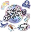 Custom Logo Stickers Customizable Waterproof Holographic Die Cut Stickers