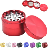 Personalized Custom Design 4 Parts Aluminium Alloy 63mm 50mm Smoking Herb Metal Grinder