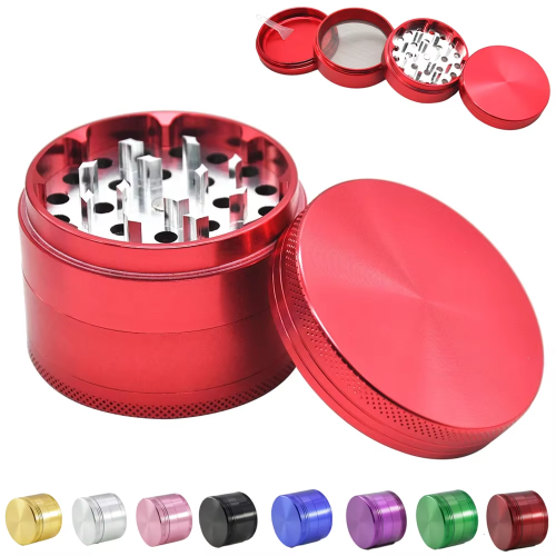 Personalized Custom Design 4 Parts Aluminium Alloy 63mm 50mm Smoking Herb Metal Grinder