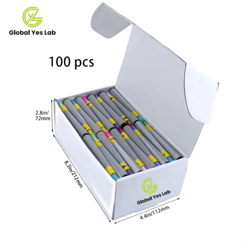 Wholesale Customizable Sizes and Color Pre Rolled Cone Paper with Glass Tips