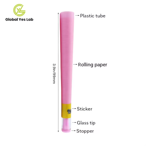 Wholesale Customizable Sizes and Color Pre Rolled Cone Paper with Glass Tips