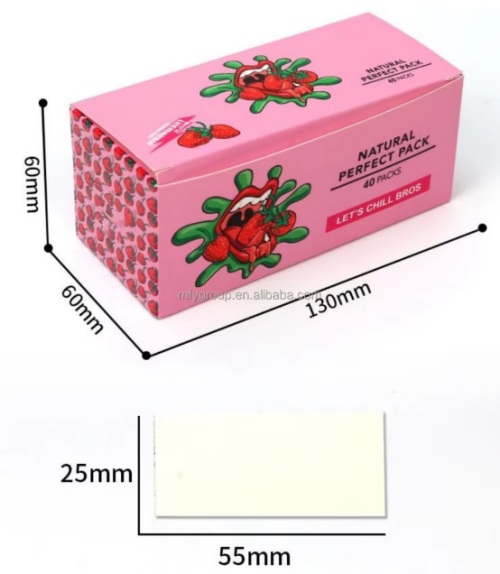 Custom Printed Flat Filter Crutch Booklets Paper Tips Customize Display Box