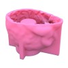 Easy Operating 3D Delicate Vines Leaves Wrapped Around Skull Head Halloween DIY Silicone Jar Ashtray Pot Mold