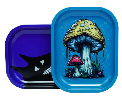 Qianxun Free Sample Small Size Rolling Tray 18*14cm Serving Tray Custom Logo Metal Rolling Tray