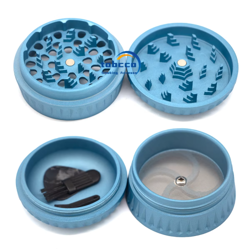63mm Aluminum Custom logo Colorful Herb Grinder 4 Layer Scraper Grinder Tobacco