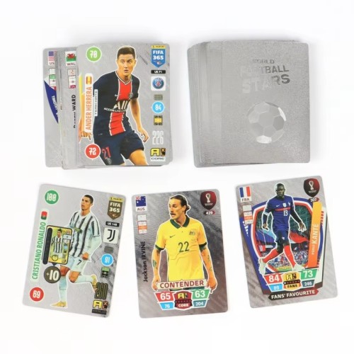 Football Star Card Gold Silver Black Colorful Footballer Trading Game Soccer Collection Soccer Player Cards for Kids