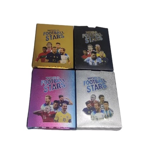 Football Star Card Gold Silver Black Colorful Footballer Trading Game Soccer Collection Soccer Player Cards for Kids