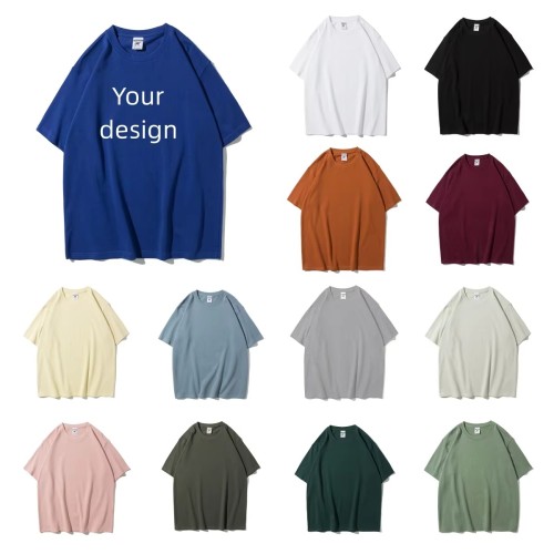T-Shirts Low MOQ Customizable Plain T-Shirts Men Unisex Plus Size Knitted Print