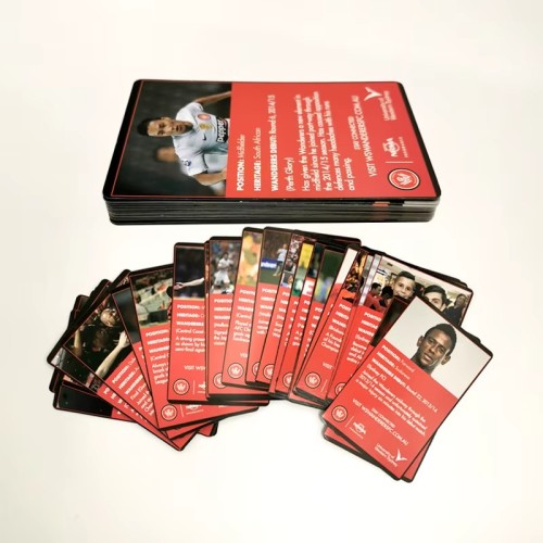Custom Wholesale Printing Star Trading Game Card Art Paper Playing Cards Fun Game Collectable Football Trading Cards