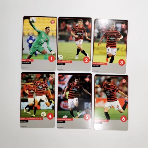 Custom Wholesale Printing Star Trading Game Card Art Paper Playing Cards Fun Game Collectable Football Trading Cards