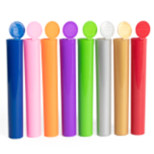 Pre-Rolling Tubes Plastic Child Proof Pop Top Tubes Medicine Packaging Plastic Vials